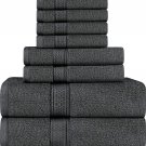 Utopia Towels 8 Piece Towel Set, Grey, 2 Bath Towels, 2 Hand Towels, and 4 Washcloths