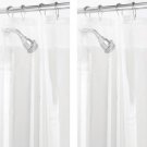 mDesign - 2 Pack - Waterproof, Mold/Mildew Resistant, Heavy Duty PEVA Curtain Liner for Bathroom