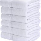 Utopia Towels Cotton Bath Towels, 6 Pack, (24 x 48 Inches), Pool Towels and Gym Towels, White