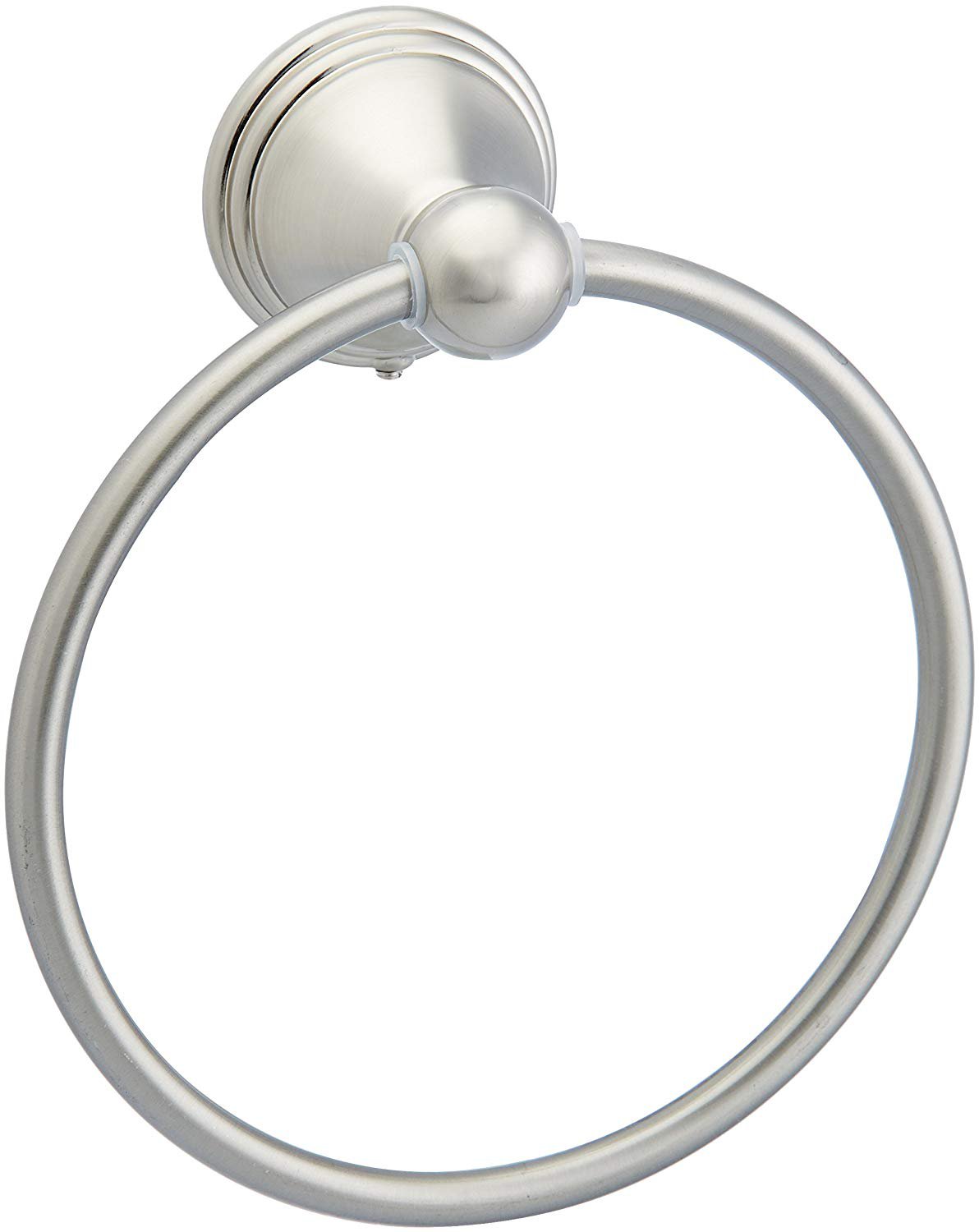 AmazonBasics Modern Bathroom Hand Towel Ring, Satin Nickel