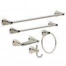 Franklin Brass Kinla 5-Piece Bath Hardware Towel Bar Accessory Set, Satin Nickel