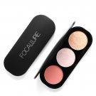 Spdoo Shimmer Highlighter & Bronzer & Blush 3 in 1 Cosmetic Powder Palette