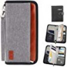 Idefair Travel Wallet Family Passport Holder,RFID Blocking Waterproof Document Organizer