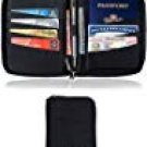 Valante Pocket Size Travel Passport Wallet Ultra Light RFID Protected (Black)
