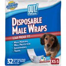 OUT! Disposable Male Dog Diapers Absorbent Male Wraps with Leak Protection