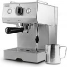 Espresso Machine Coffee Machine 15 Bar Stainless Steel Coffee Brewer with Milk Frother Wand