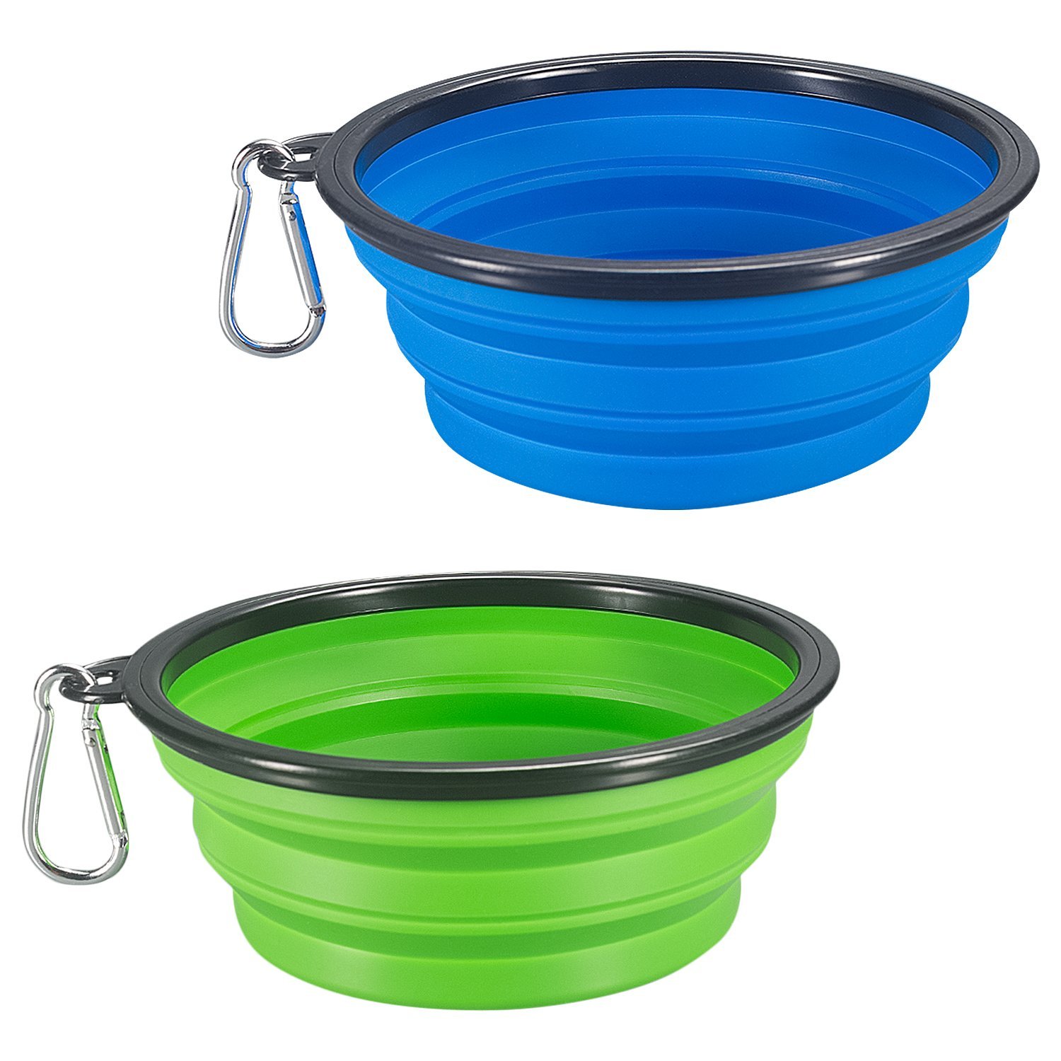 COMSUN 2-Pack Extra Large Size Collapsible Dog Bowl, Food Grade