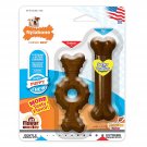 Nylabone Puppy Chew Ring Bone & Toy Twin Pack, Flavor Medley, 2 count, Petite