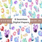Crystals  Digital Paper Digital Paper Pack