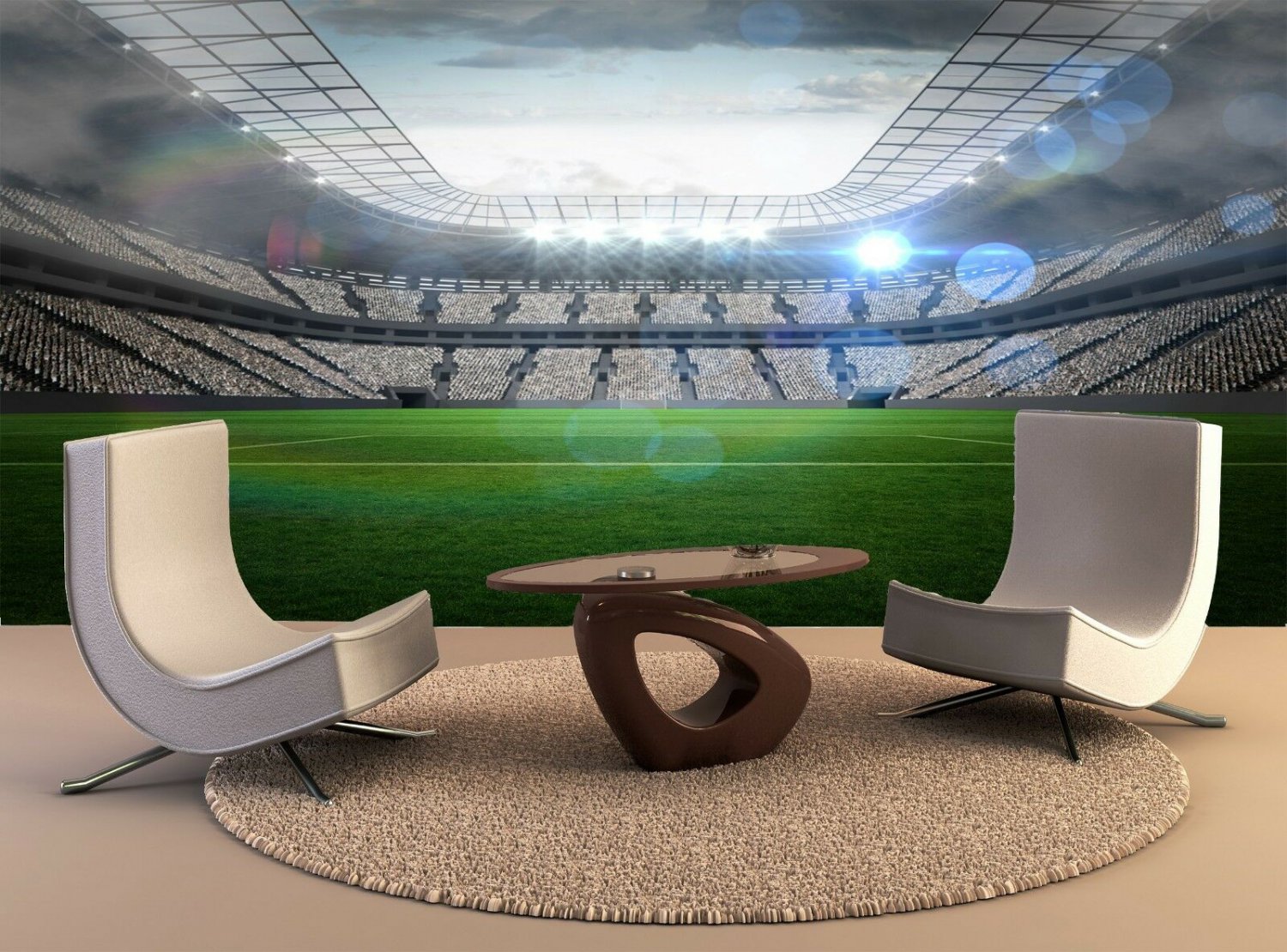 Soccer Football Stadium 3D Wall Home Decor Removable Mural Print Decal Poster