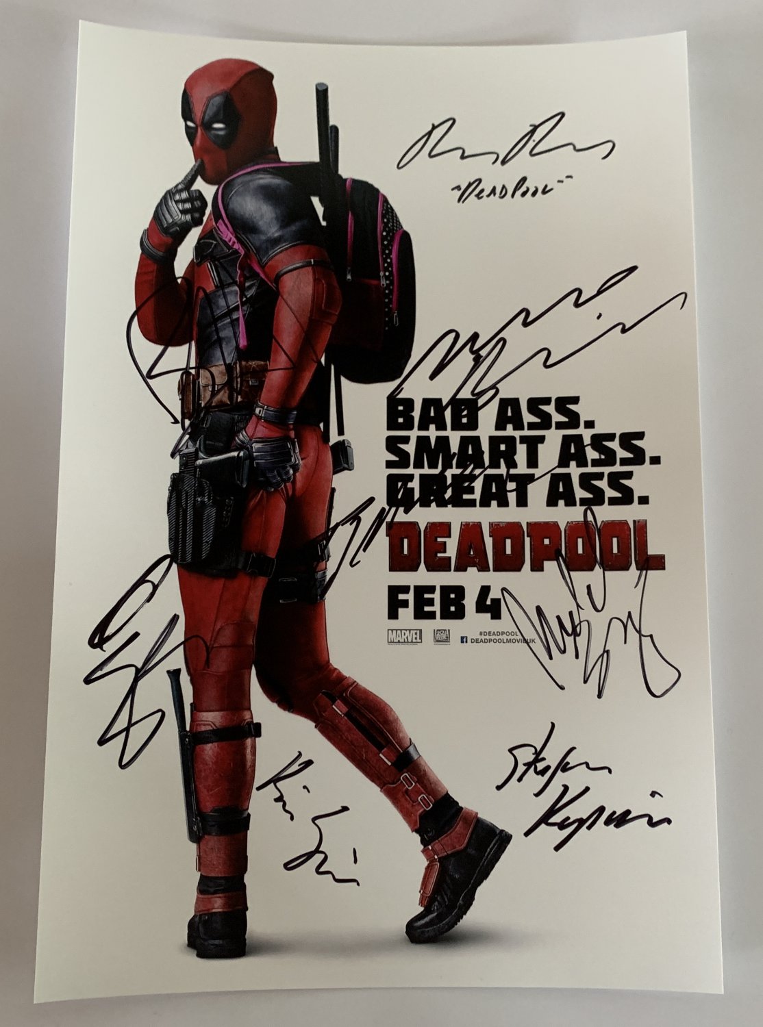DEADPOOL cast signed autographed 8x12 photo photograph Ryan Reynolds