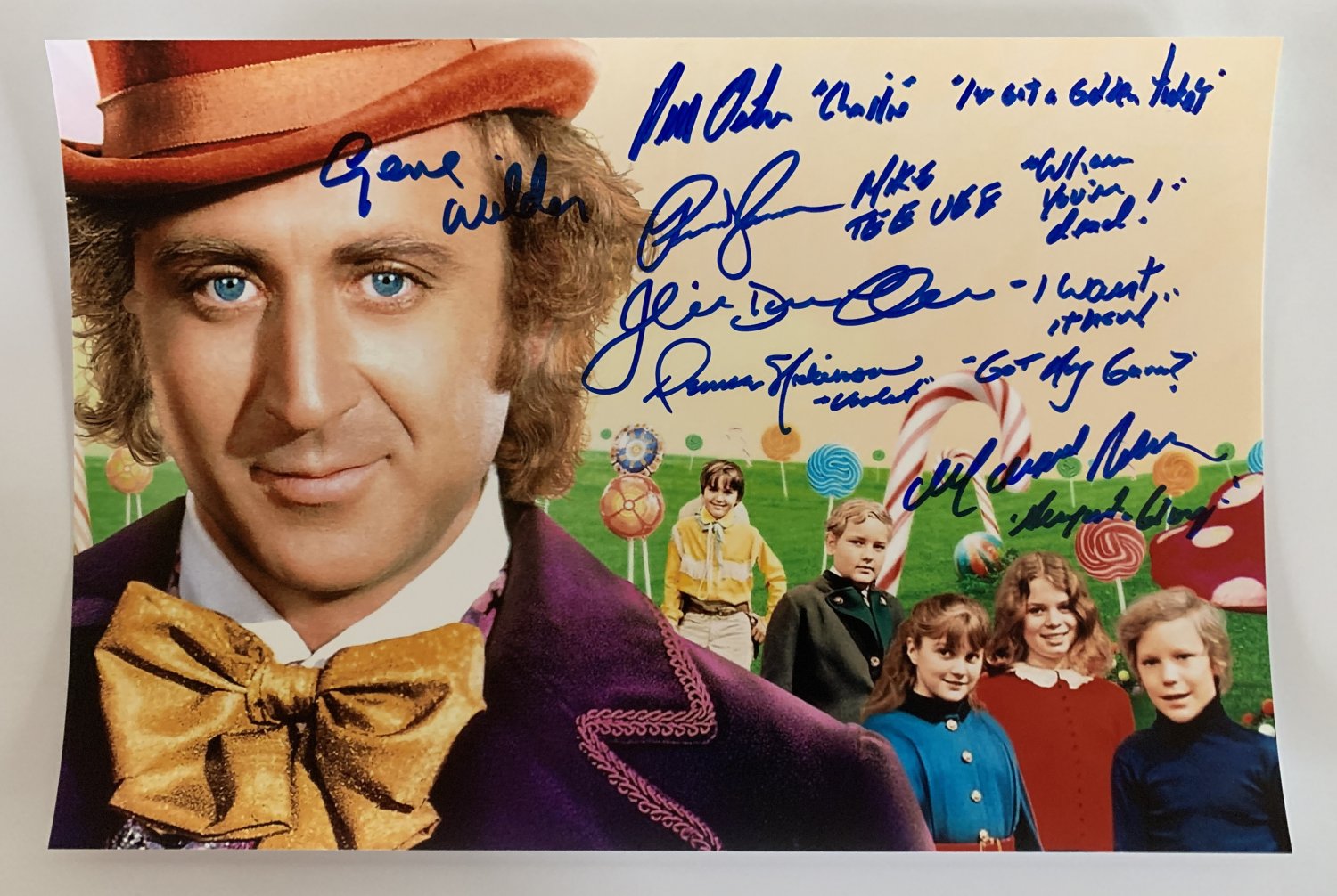 Willy Wonka and the Chocolate Factory cast signed autographed 8x12 ...