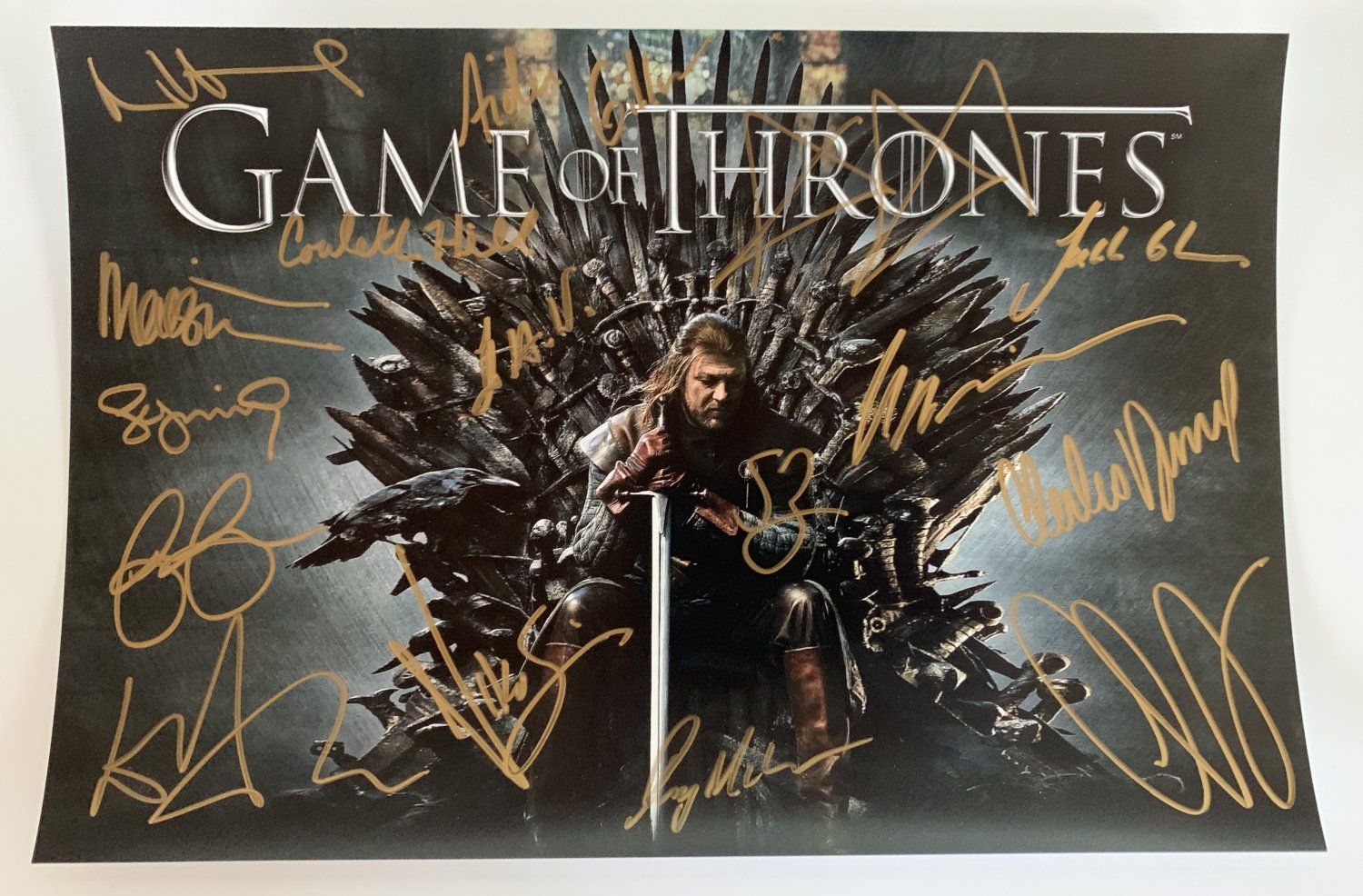 Game of Thrones cast signed autographed 8x12 photo Kit Harington Emilia Clarke