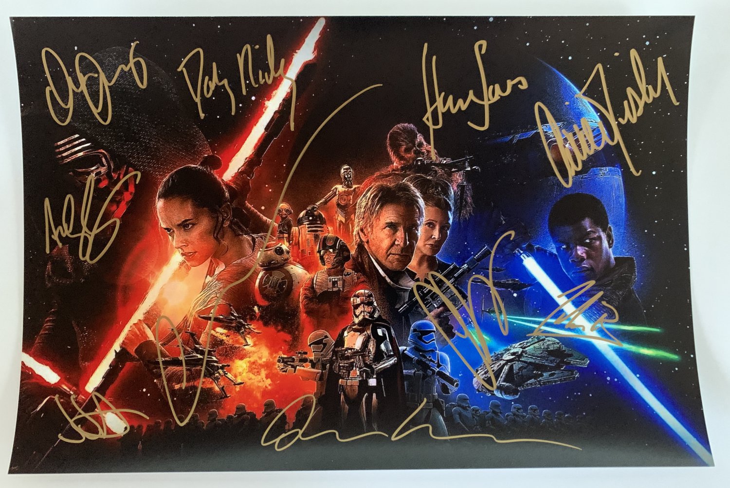 Star Wars Cast Signed Autographed 8x12 Photo Harrison Ford