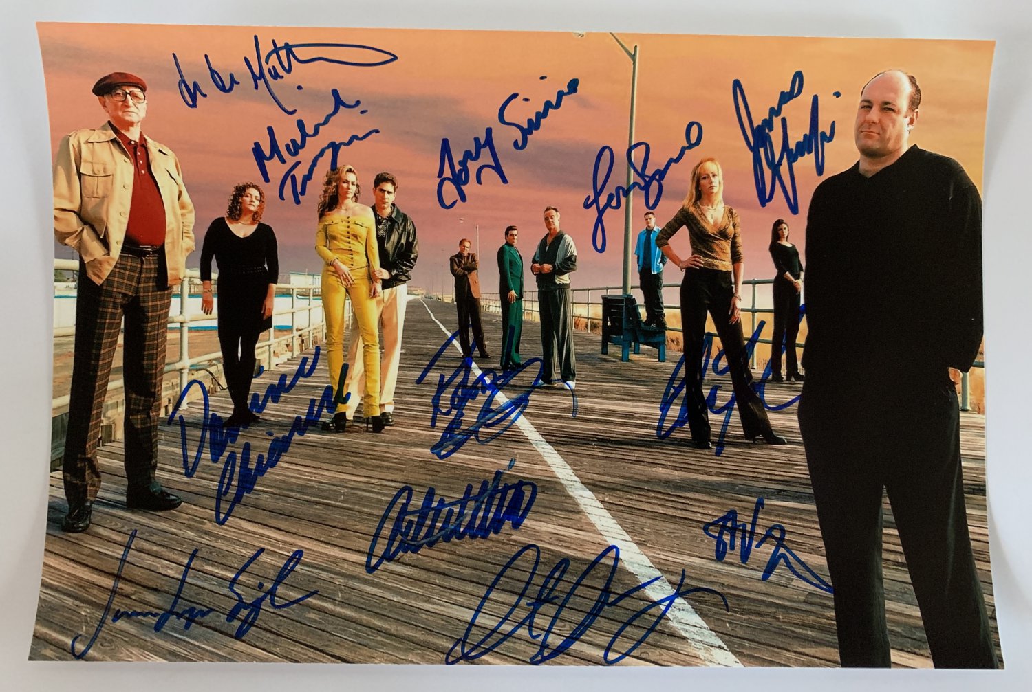 The Sopranos cast signed autographed 8x12 photo James Gandolfini Lorraine Bracco
