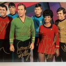 Star Trek 1966 cast signed autographed 8x12 photo William Shatner Deforest Kelley