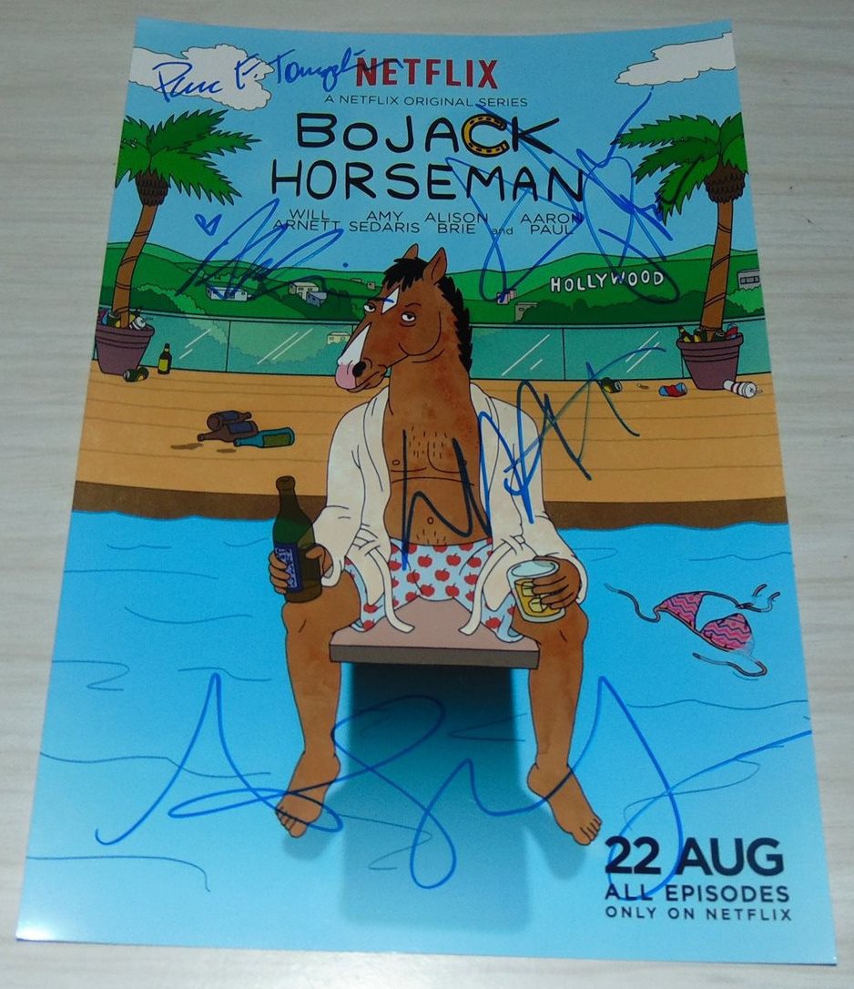BoJack Horseman cast signed autographed 8x12 photo Will Arnett Amy Sedaris