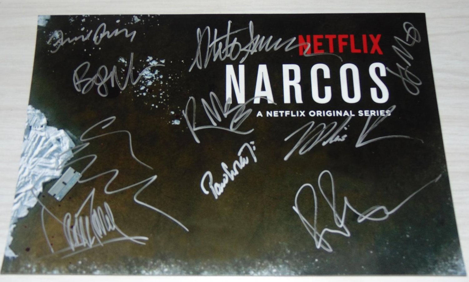 NARCOS cast signed autographed 8x12 photo Boyd Holbrook Pedro Pascal