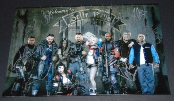 Suicide Squad cast signed autographed 8x12 photo Margot Robbie Jared Leto