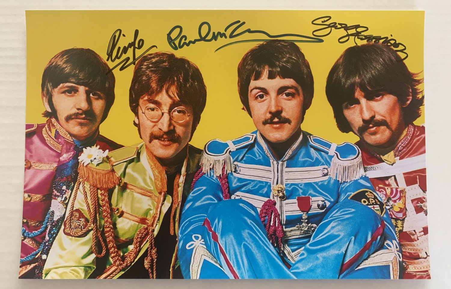The Beatles signed autographed photo Paul McCartney George Harrison Ringo Starr