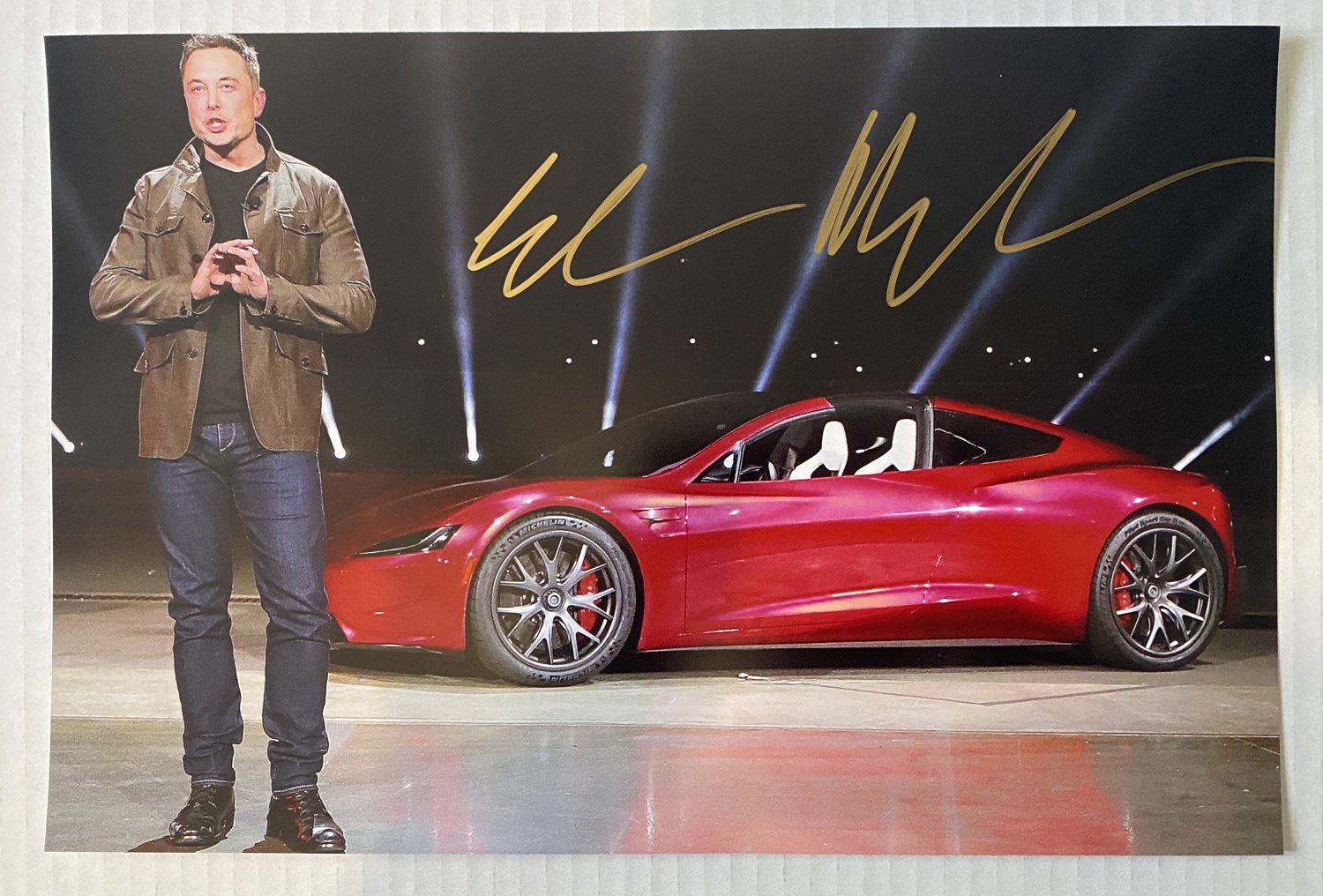 Elon Musk signed autographed 8x12 photo photograph TESLA CEO SpaceX