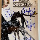Edward Scissorhands cast signed autographed 8x12 photo Johnny Depp Winona Ryder