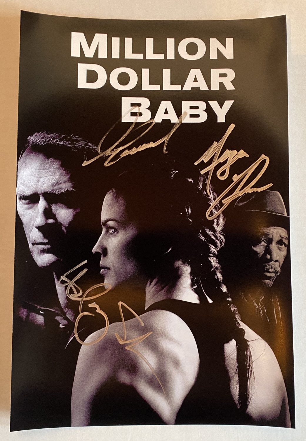 Million Dollar Baby cast signed autographed 8x12 photo Clint Eastwood Morgan Freeman