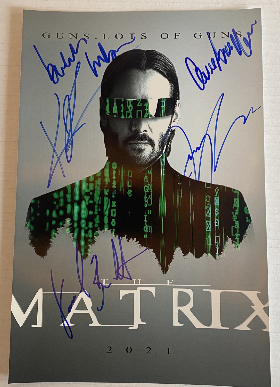 The Matrix 4 Resurrections Keanu Reeves cast signed autographed 8x12 photo photograph
