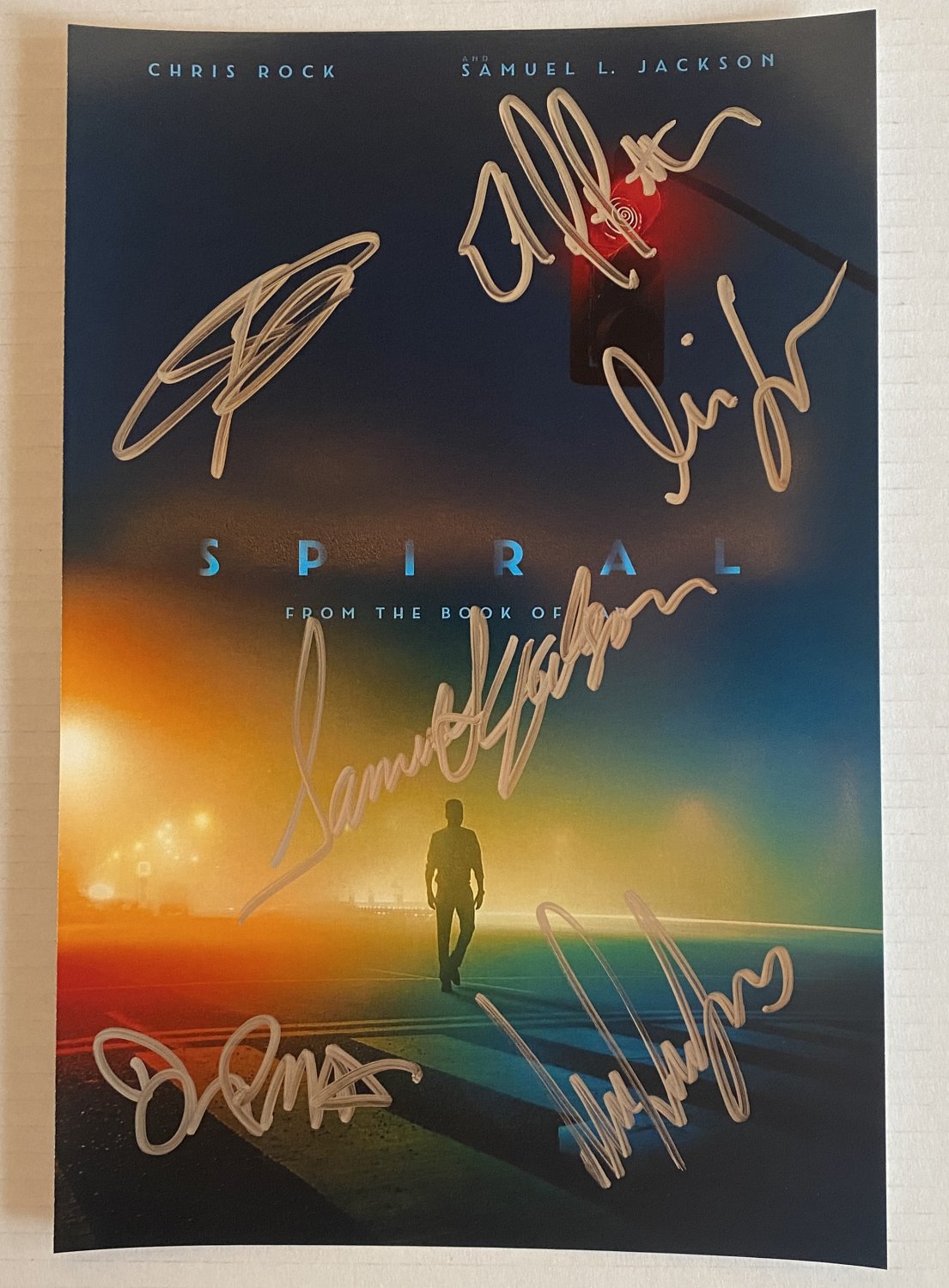 Spiral cast signed autographed 8x12 photo Chris Rock Samuel L. Jackson photograph SAW