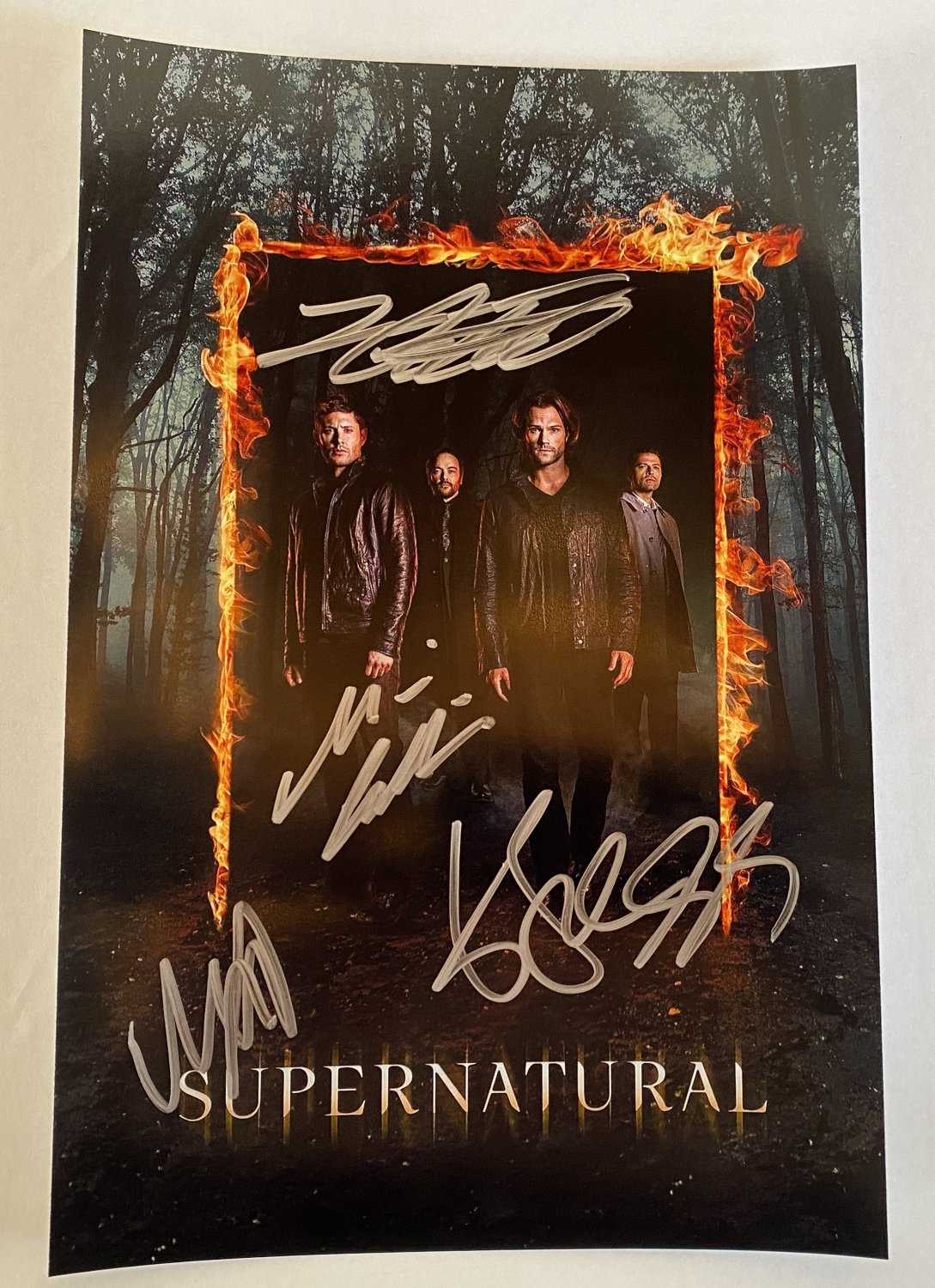 Supernatural cast signed autographed 8x12 photo photograph Jared Padalecki autographs