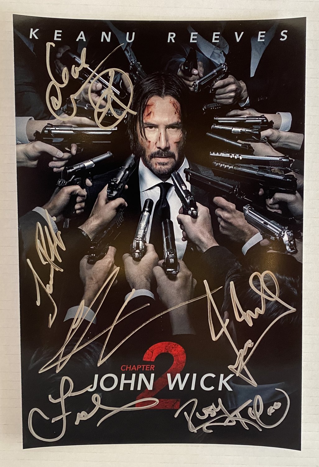John Wick Chapter 2 cast signed autographed 8x12 photo Keanu Reeves photograph