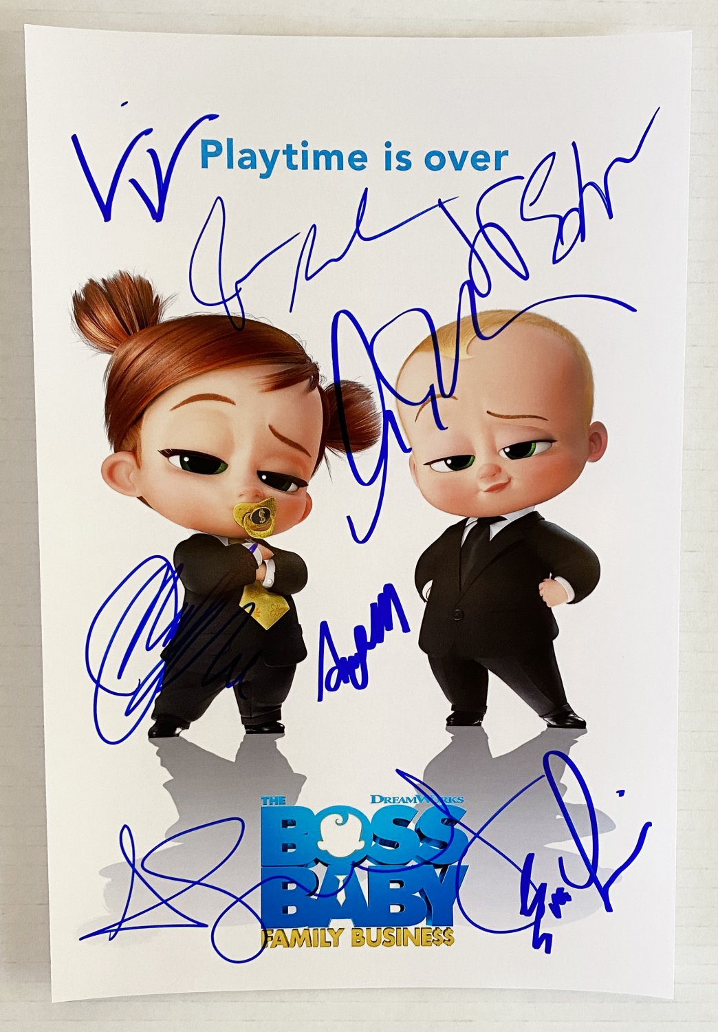 The Boss Baby Family Business cast signed autographed 8x12 photo Amy Sedaris autographs