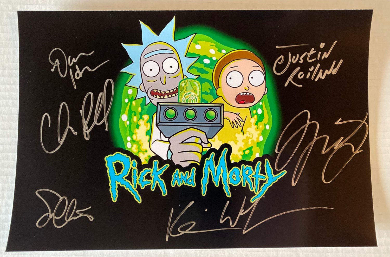 Rick and Morty cast signed autographed 8x12 photo photograph Justin Roiland Dan Harmon