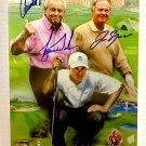 Tiger Woods Jack Nicklaus Arnold Palmer signed autographed 8x12 photo photograph rc auto