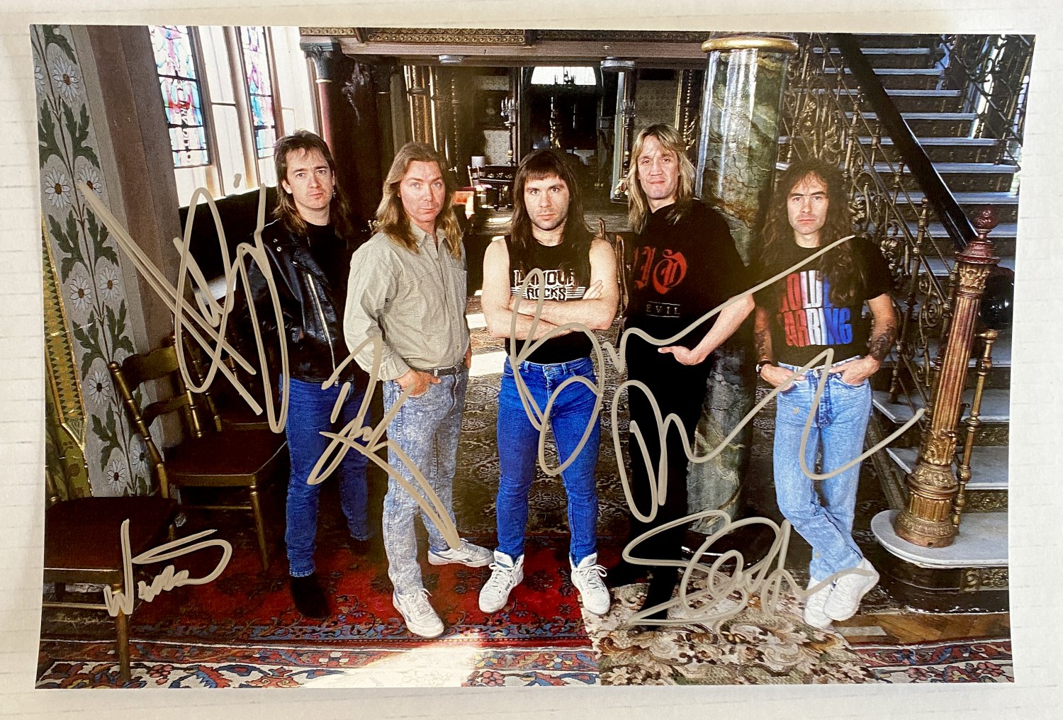 Bruce Dickinson Autographed Photo Singer Songwriter Lead Singer Iron Maiden