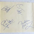 Queen band signed autographed 5x5.5 inch page Freddie Mercury Brian May autographs