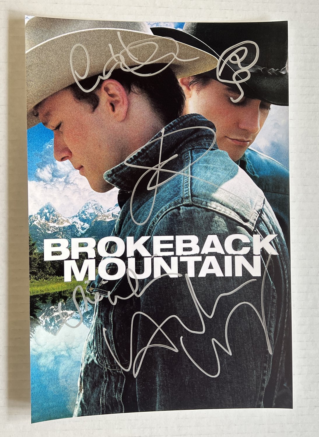 Brokeback Mountain cast signed autographed 8x12 photo Heath Ledger Jake Gylllenhaal autographs