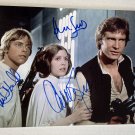 Star Wars A New Hope cast signed autographed 8x12 photo Harrison Ford Carrie Fisher autographs Star Wars A New Hope cast signed autographed 8x12 photo Harrison Ford Carrie Fisher autographs