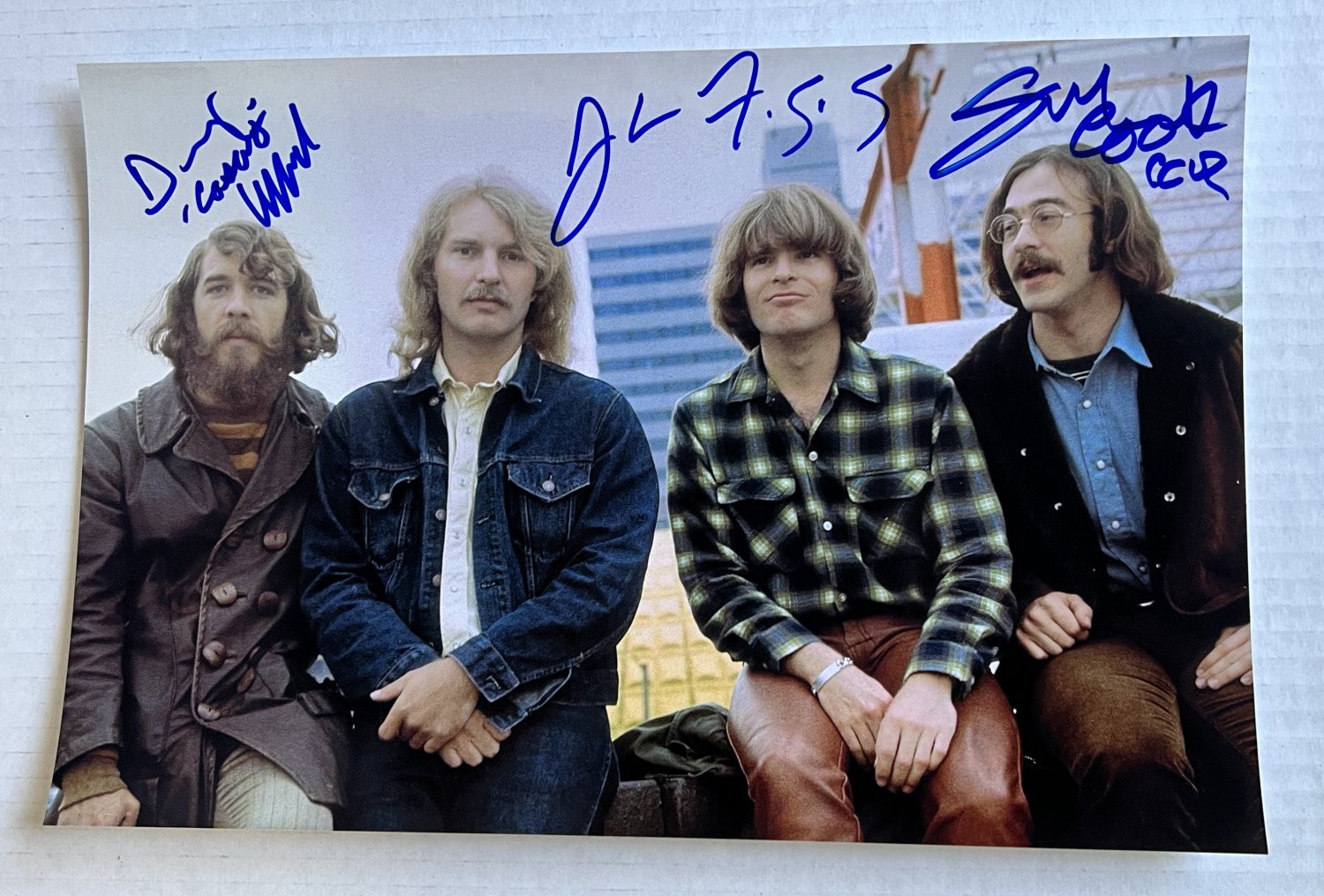 Creedence Clearwater Revival band signed autographed 8x12 photo John ...