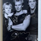 The Police full band signed autographed 8x12 photo Sting Stewart Copeland autographs