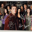 Firefly cast signed autographed 8x12 photo Nathan Fillion Morena Baccarin autographs