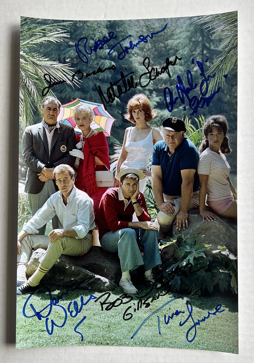 Gilligan's Island cast signed autographed 8x12 photo Bob Denver Alan Hale Jr. autographs