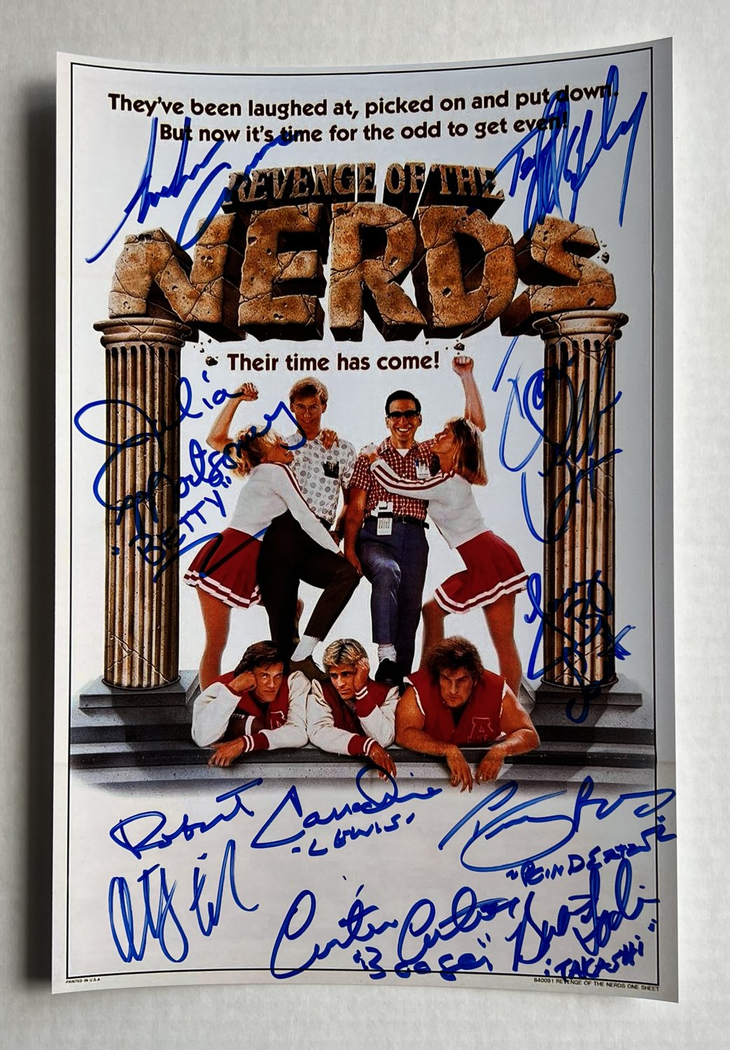 Revenge of the Nerds cast signed autographed 8x12 photo Robert Carradine Anthony Edwards