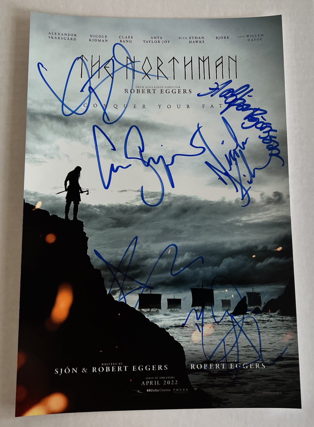 The Northman cast signed autographed 8x12 photo Alexander Skarsgard Nicole Kidman