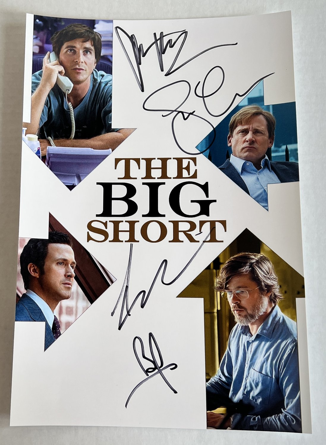 The Big Short cast signed autographed 8x12 photo photograph Brad Pitt Ryan Gosling