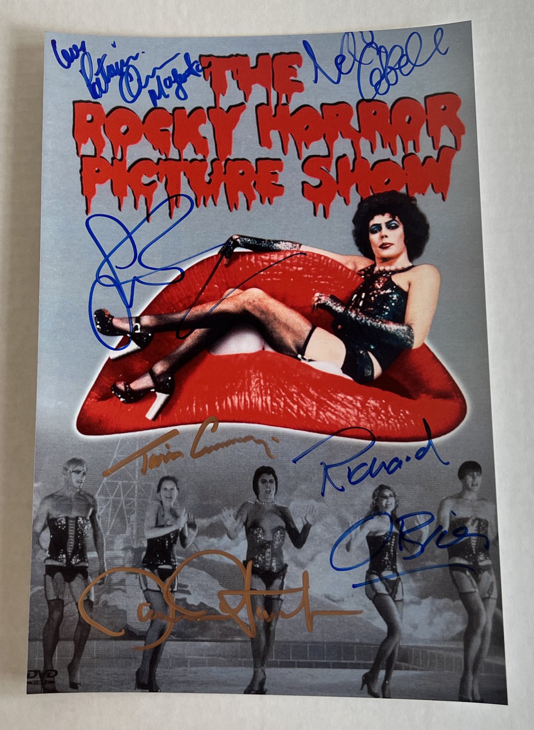 The Rocky Horror Picture Show cast signed autographed 8x12 photo Tim Curry autographs