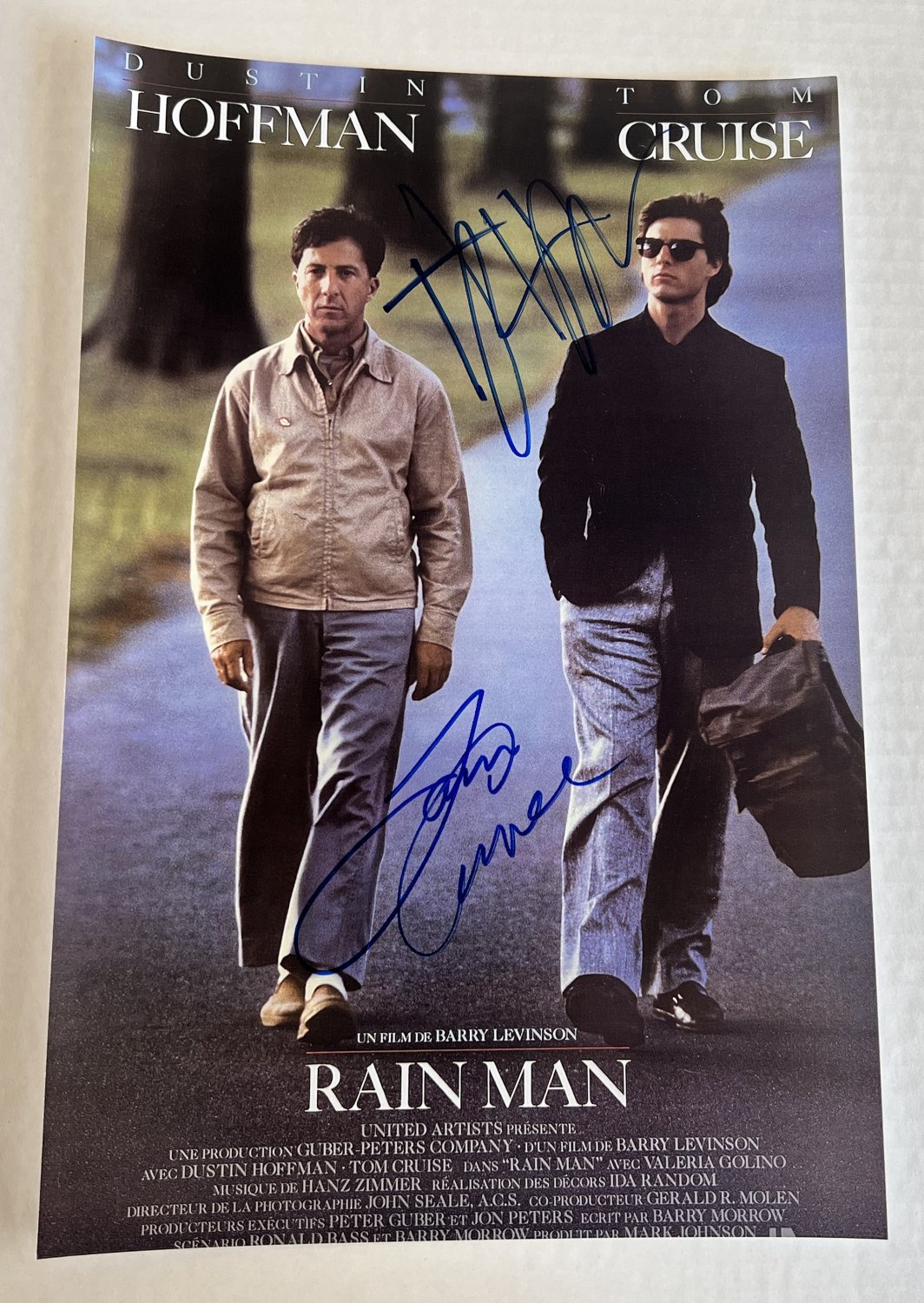 Rain Man cast signed autographed 8x12 photo Tom Cruise Dustin Hoffman ...