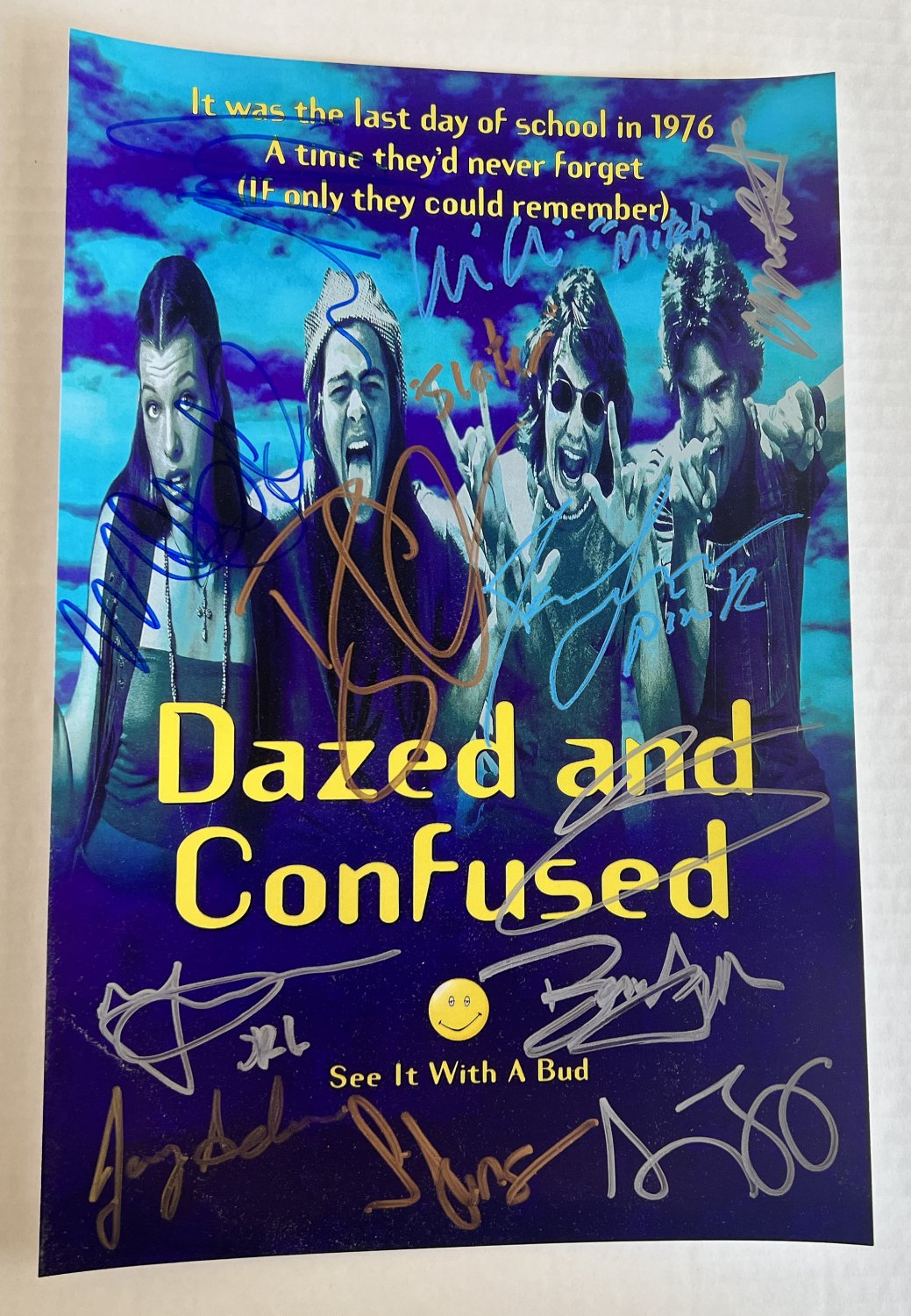 Dazed and Confused cast signed autographed 8x12 photo Matthew McConaughey Jason London autographs