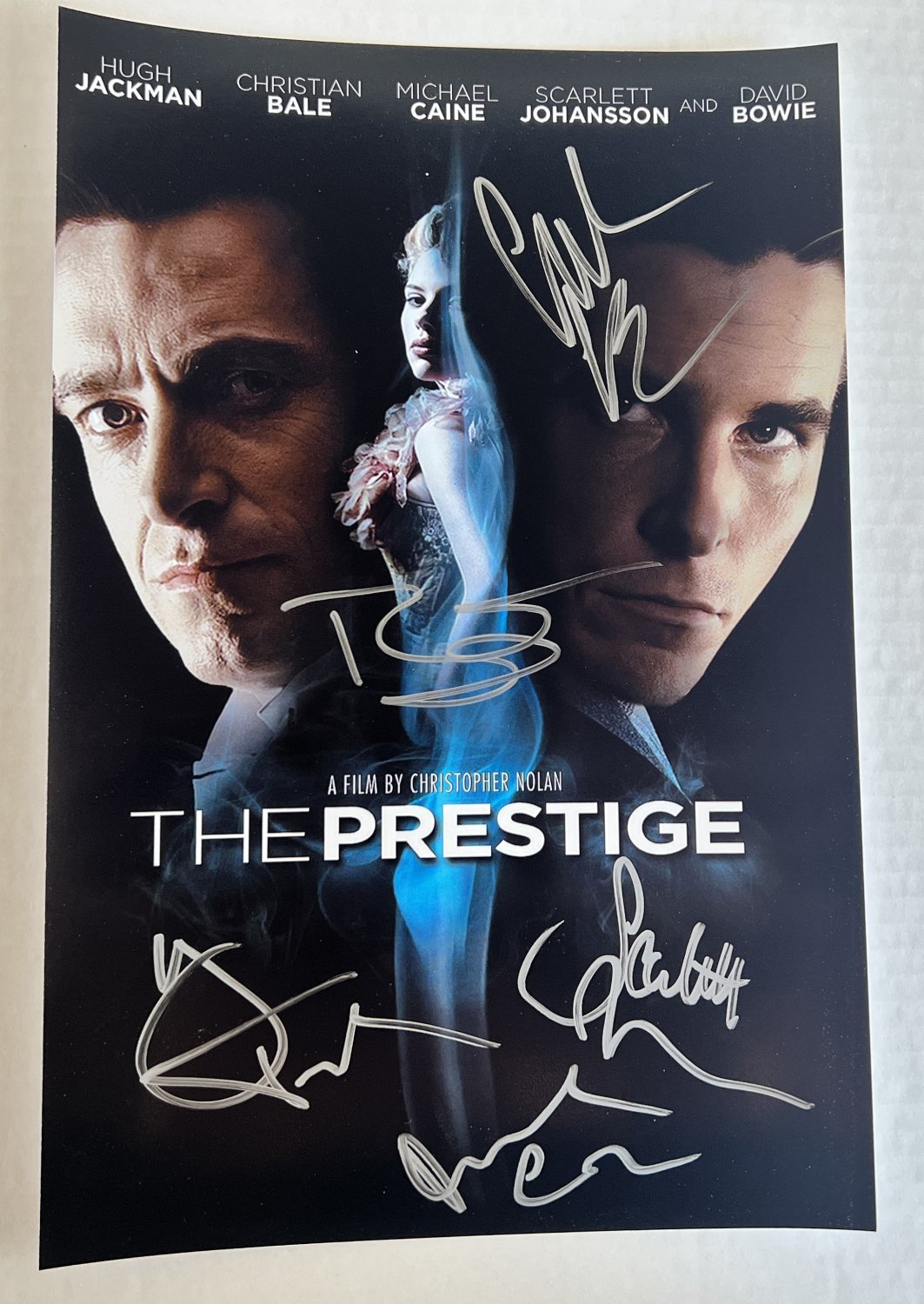 The Prestige cast signed autographed 8x12 photo Christian Bale Hugh Jackman autographs
