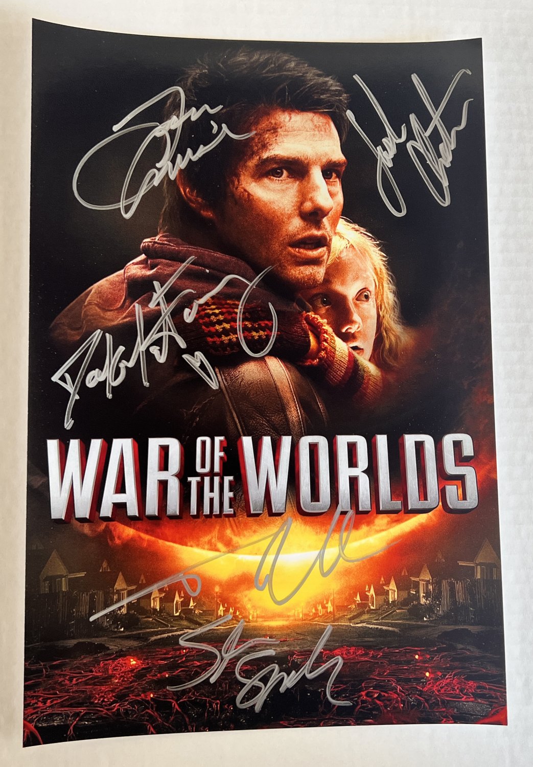War of the Worlds cast signed autographed 8x12 photo Tom Cruise Dakota Fanning autographs